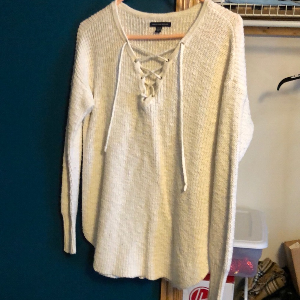 White American eagle sweater